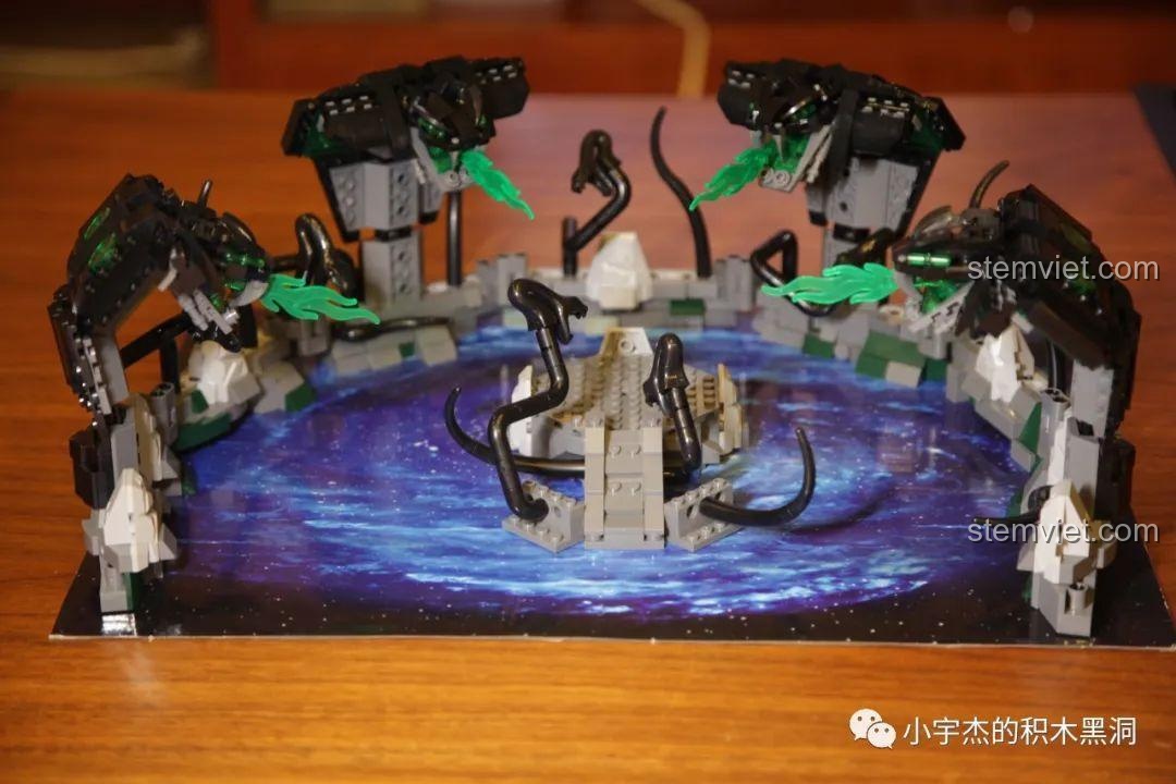 Toàn cảnh sa bàn Leier J923 Sa bàn phim Tam Sinh Thế sau khi lắp ráp gần hoàn chỉnh, góc nhìn chính diện.