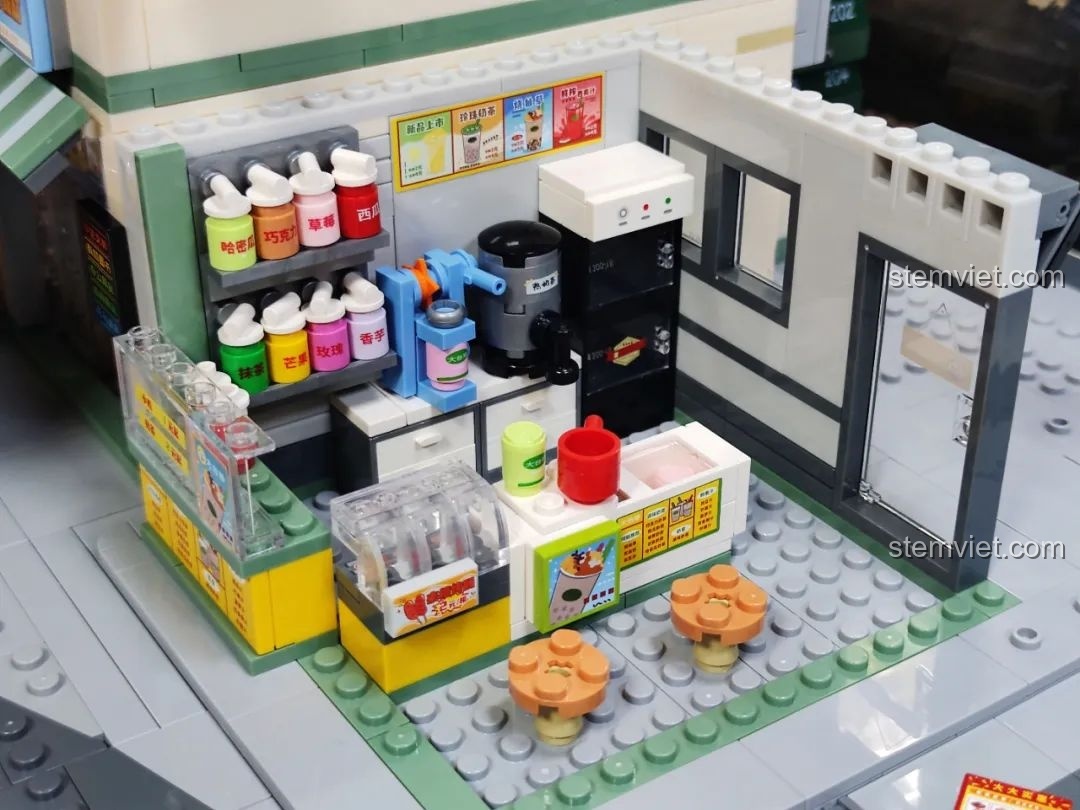 Tổng quan không gian bên trong tiệm trà sữa Đại Đài Trân của mô hình Wekki 516954.