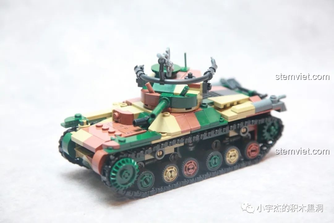 Một góc nhìn khác của phiên bản đầu xe tăng Kiểu 97 từ bộ đồ chơi mô hình Xe tăng Nhật Bản Thế chiến II.