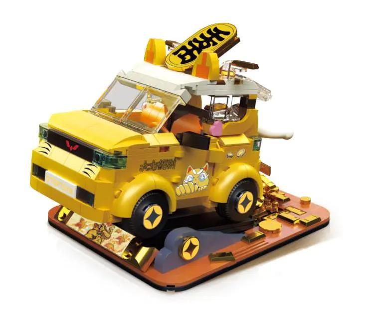 TOP TOY 2103 Xe MiniEV Wuling Vigorously Fortune - Bộ đồ chơi lắp ghép xe hơi màu vàng cho bé trai 6 tuổi, rèn luyện sự sáng tạo và khéo léo