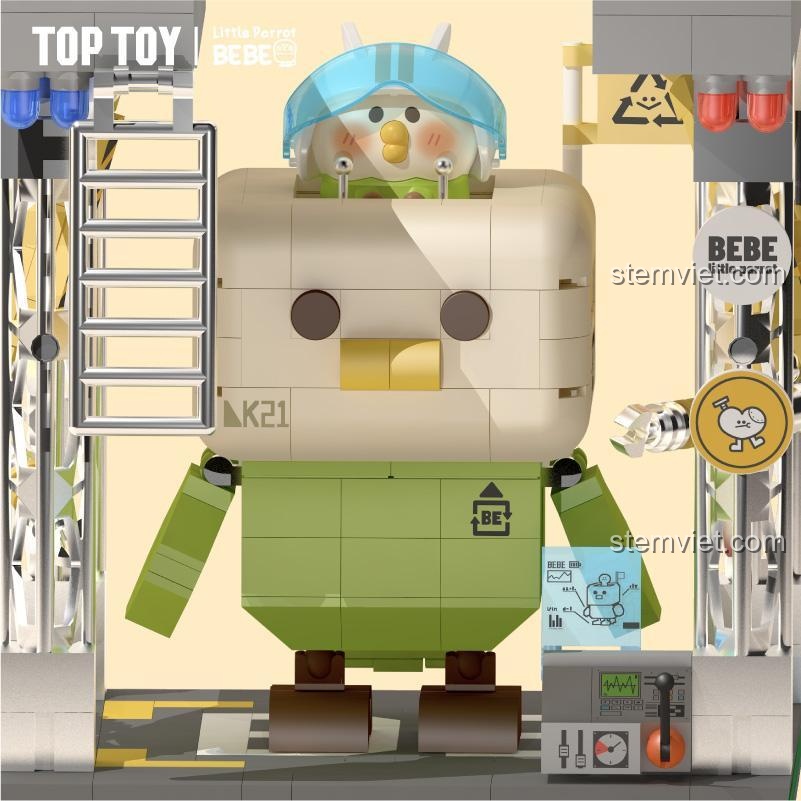 Chi tiết Robot Chim Bebe TOP TOY 60035, đồ chơi xây dựng chất lượng cao, rèn luyện tư duy cho bé 8 tuổi.