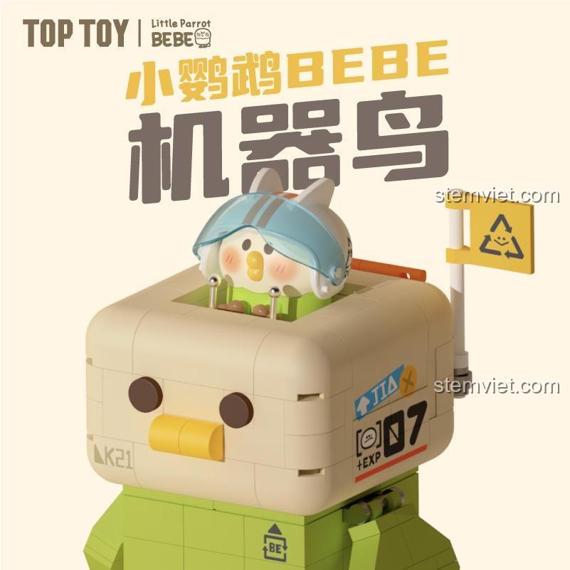 Robot Chim Bebe TOP TOY 60035 với thiết kế Q-version đáng yêu, bộ lắp ghép độc đáo cho bé trai và bé gái.