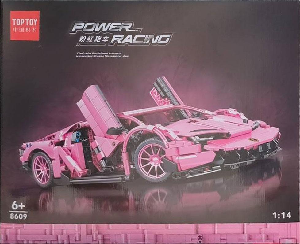 Bộ lắp ráp TOP TOY 8609 Lamborghini Centenario Hồng, đồ chơi mô hình siêu xe cho bé gái 6 tuổi, giá tốt.