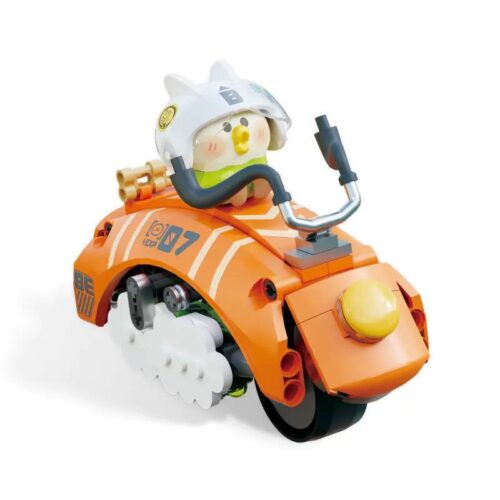 bộ lắp ghép Xe Cá Hồi BEBE TOP TOY TC1706, mô hình vẹt con BEBE đáng yêu lái xe cá hồi màu cam, đồ chơi lắp ráp cho bé 8 tuổi, giá tốt