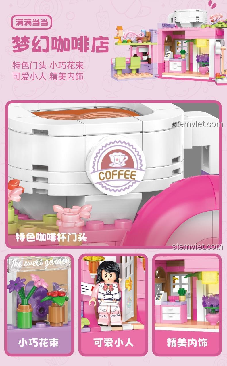 Ảnh quảng cáo chính thức của Quán Cà Phê Hoa TOP TOY, một bộ lắp ráp Cửa hàng cà phê và hoa xinh xắn.