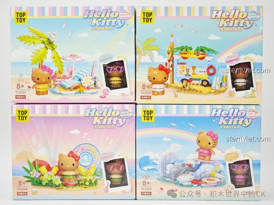 Các hộp đồ chơi Hello Kitty Kỳ Nghỉ Bãi Biển TC2322, TC2323, TC2324, TC2325 từ TOP TOY.