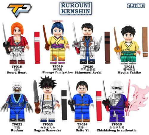 Bộ đồ chơi mô hình Lãng Khách Kenshin TP TP023 chất lượng cao, 8 minifigure kiếm khách huyền thoại cho bé trai 9 tuổi, giá tốt.