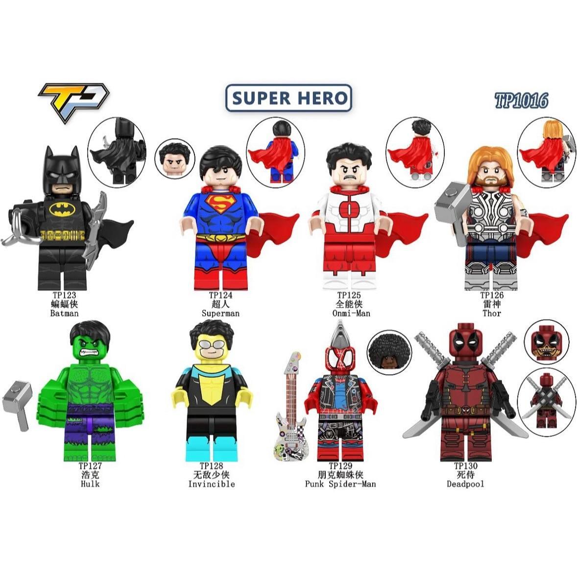 Bộ 8 Mô Hình Siêu Anh Hùng TP123 - Batman