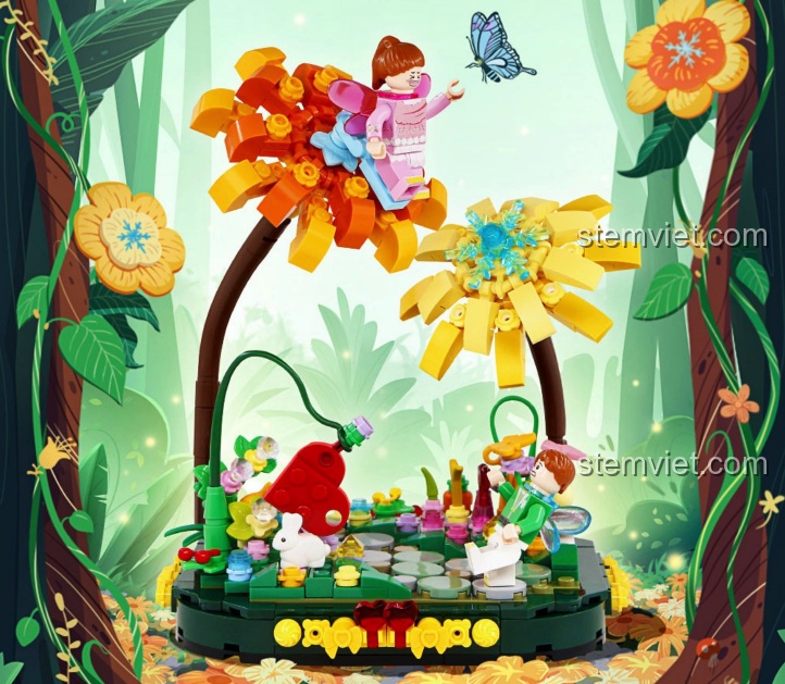 Mô hình đồ chơi lắp ráp Pantasy Hoa Dại Tiên Tung, review bộ lắp ghép Pantasy Fantasy Forest