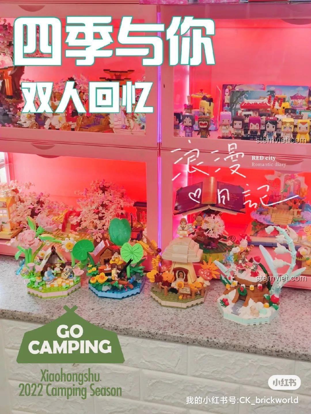 Bộ sưu tập Wekki Bốn Mùa Cùng Em được trưng bày trên kệ, một món đồ trang trí tuyệt vời.