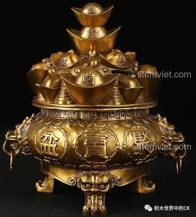 Hình ảnh Tụ Bảo Bồn trong truyền thuyết, biểu tượng của sự giàu có và may mắn trong văn hóa Á Đông.