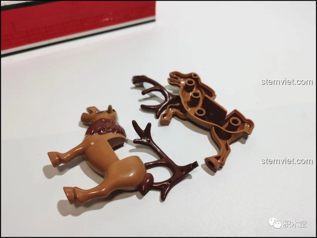 Các mảnh ghép tạo hình tuần lộc của bộ Forange FC6003, với chi tiết sừng và thân.