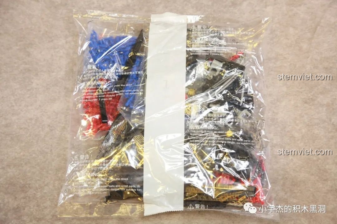 Túi chi tiết số 1 của bộ đồ chơi xây dựng Volkswagen Camper Van 10510, chứa các mảnh ghép cho phần khung.