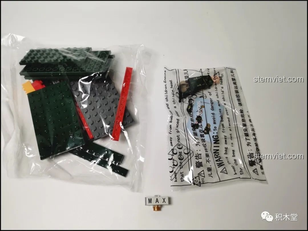 Túi mảnh ghép chung và túi nhân vật của bộ lắp ghép Wekki 506002 Vườn Thượng Uyển Bốn Mùa: Cảnh Xuân - Quan Gia Lập Kỳ