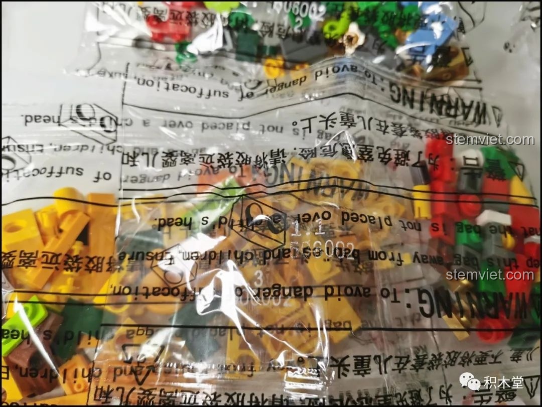 Túi mảnh ghép của bộ lắp ghép Wekki 506002 Vườn Thượng Uyển Bốn Mùa: Cảnh Xuân - Quan Gia Lập Kỳ