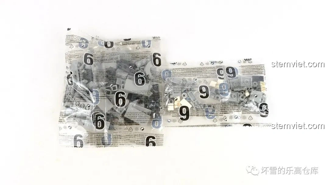 Túi mảnh ghép số 6 và 9 của bộ xếp hình Hàng Không Mẫu Hạm Sơn Đông SEMBO