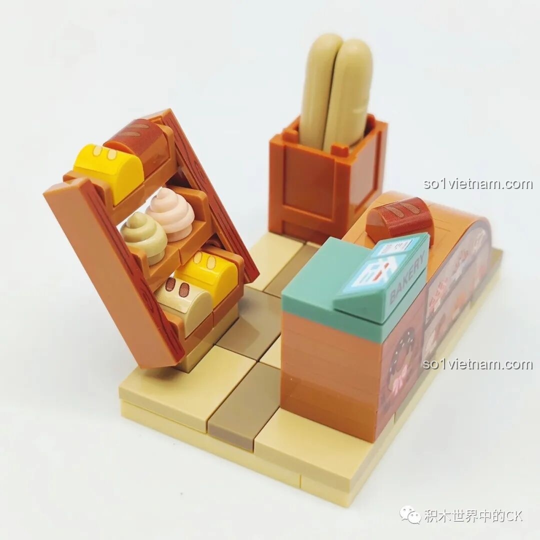 Túi xách Bánh Mì Nướng Pupu Wekki 516911 hoàn chỉnh, màu vàng và hồng với thiết kế như một chiếc cặp xách.