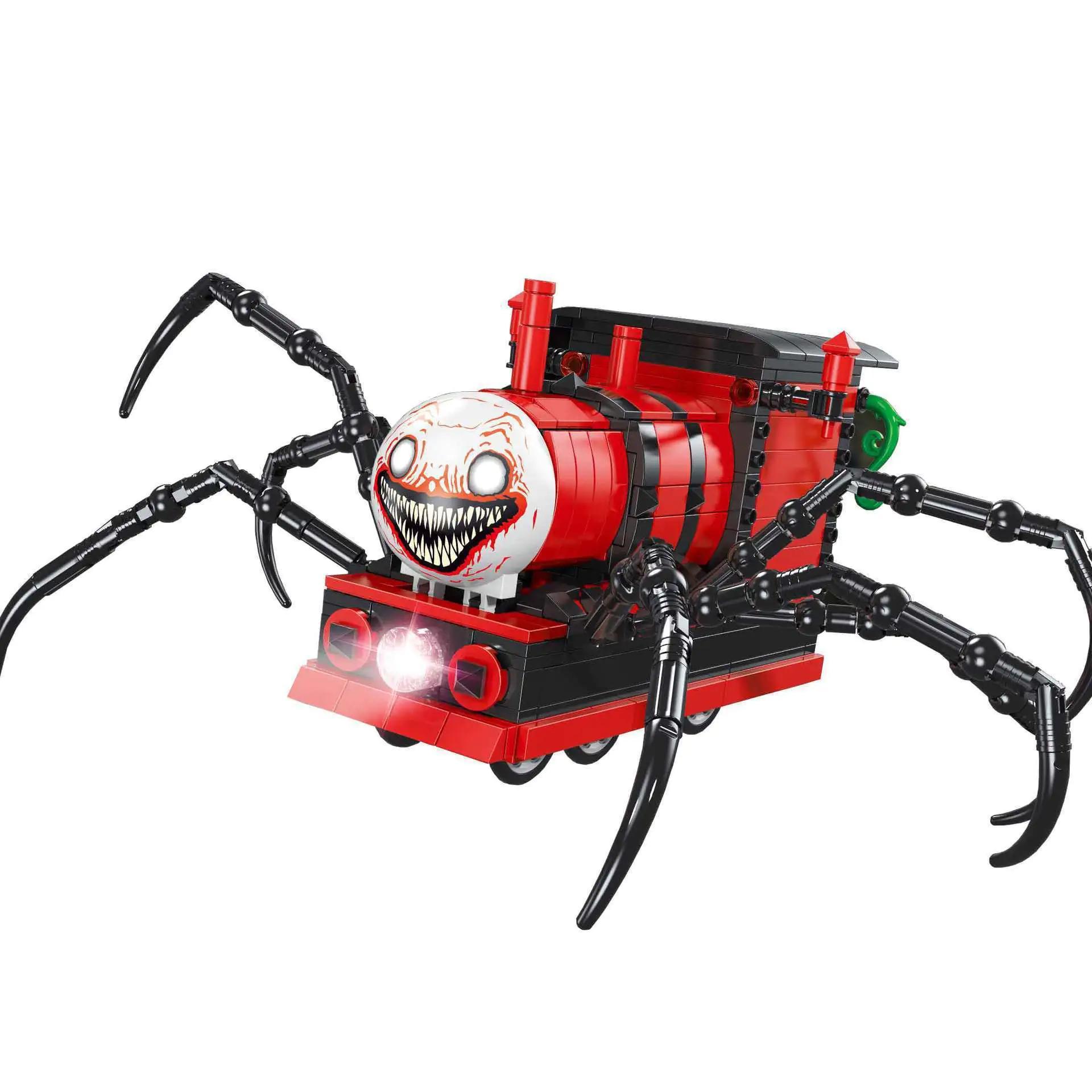 bộ lắp ghép Tàu Hỏa Quái Vật Nhện Charles Tuole L8001 giá tốt cho con trai 6 tuổi, có đèn LED và động cơ kéo lùi.