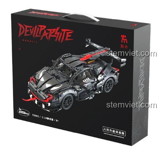 Hộp bộ lắp ráp Siêu xe đua Venom GTR T2002 Tuomu, đồ chơi mô hình DevilParsite 2203 chi tiết, giá rẻ cho bé trai 8 tuổi
