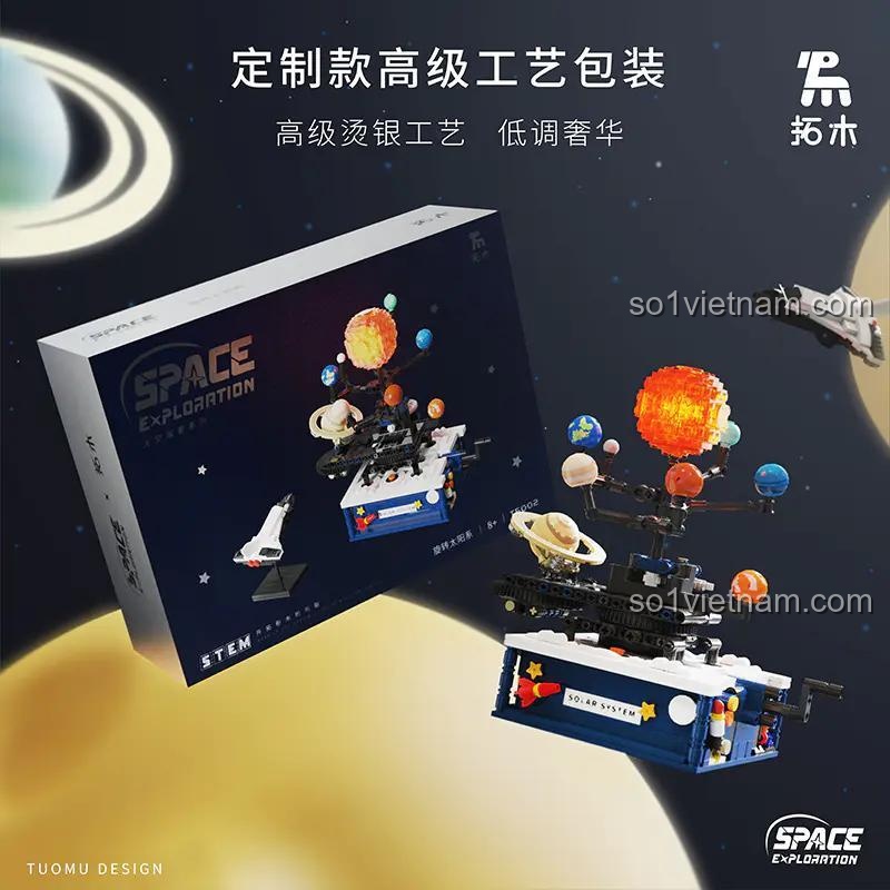 Mô hình Hệ Mặt Trời T5002 Tuomu, bộ xếp hình Mô hình Thiên văn chất lượng cao, giáo dục STEM cho bé 8 tuổi.