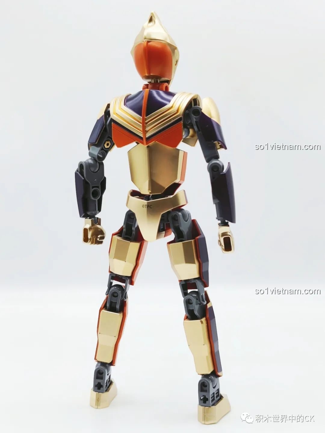 Mặt sau của Tiga Ultraman, chi tiết các khớp nối