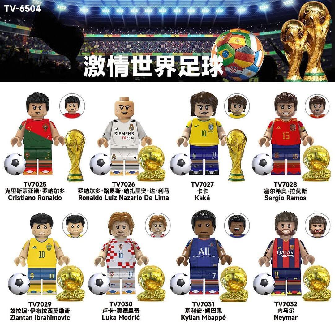 Bộ đồ chơi Minifigure Cầu Thủ Bóng Đá TV7027 chất lượng cao, phù hợp bé trai 6 tuổi, giá tốt.