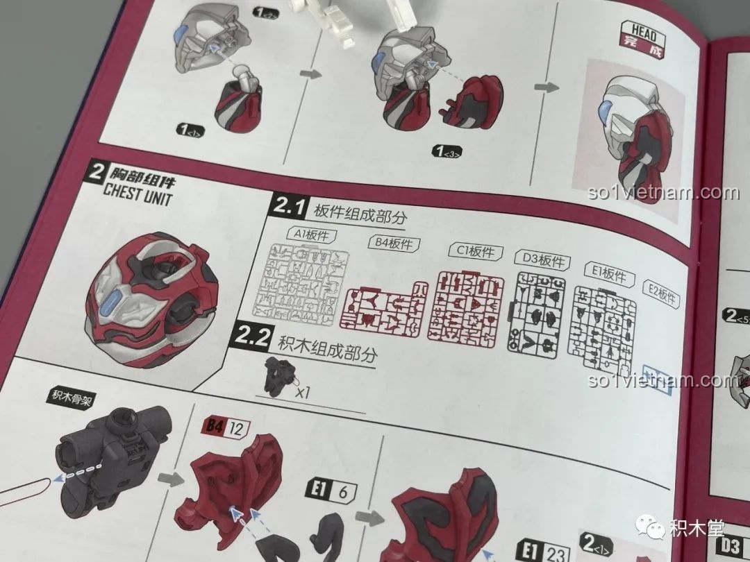 Quá trình lắp ráp mô hình Ultraman Geed 71219 BLOKEES