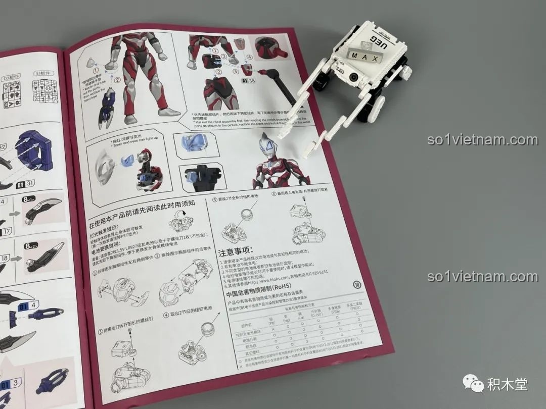 Quá trình lắp ráp mô hình Ultraman Geed 71219 BLOKEES