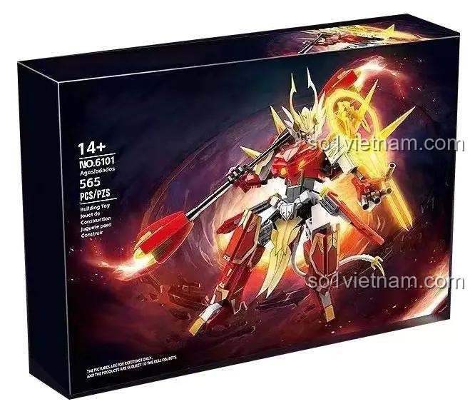 Hộp sản phẩm Machina Force 6101, bộ đồ chơi robot chiến đấu 565 mảnh, đồ chơi lắp ráp cho thanh niên, đồ chơi giáo dục STEM, cơ giáp uy lực, giá tốt