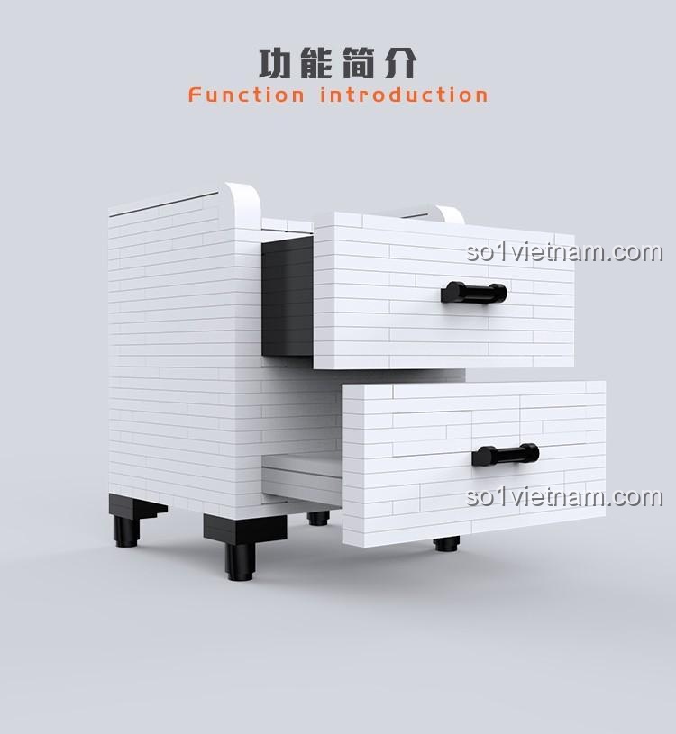 bộ đồ chơi Ma thuật tủ đầu giường W53, kệ điện thoại, hộp bí mật, đồ chơi lắp ghép sáng tạo cho con trai 14 tuổi, giá tốt