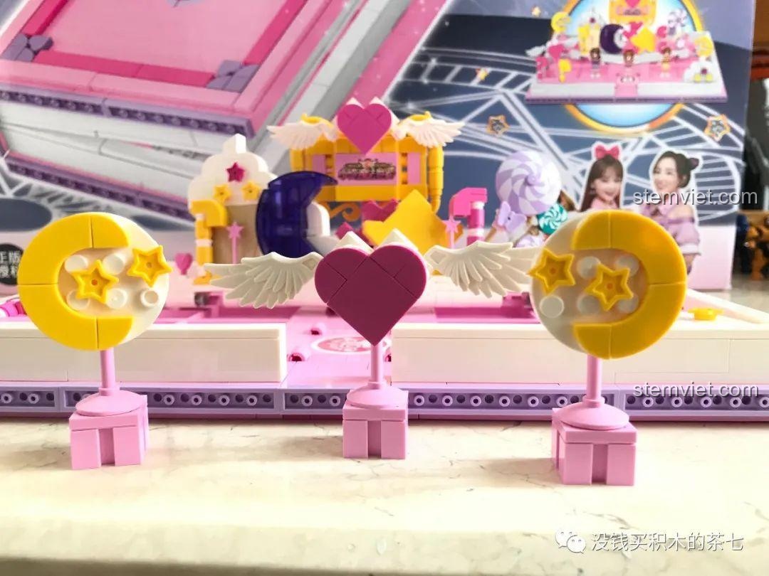 Các vật trang trí không thể cất vào trong sách của bộ SEMBO 604002.