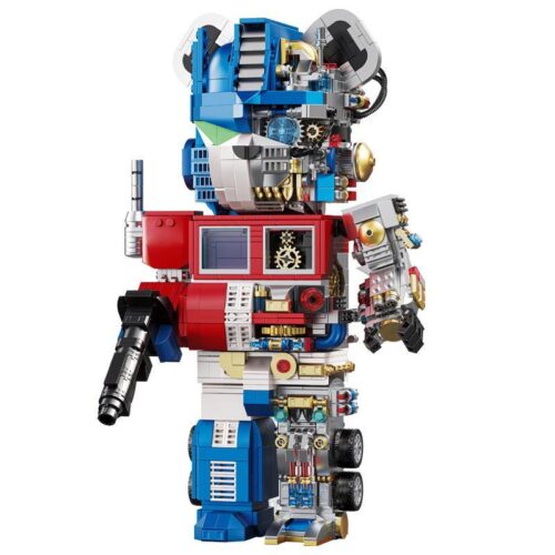 Mô hình Gấu Robot Biến Hình Wangao 188003 với nội thất cơ khí tinh xảo, màu xanh đỏ, phù hợp bé trai 6 tuổi+ phát triển tư duy.