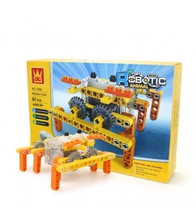 Hộp đồ chơi lắp ráp Cua Robot WANGE 1206 cho bé trai 6 tuổi, bộ lắp ghép STEM cơ khí giá rẻ.