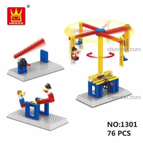 đồ chơi lắp ghép Cầu bập bênh 1301, bộ lắp ráp WANGE 3 trong 1 cho bé 6 tuổi, học nguyên lý cơ khí.