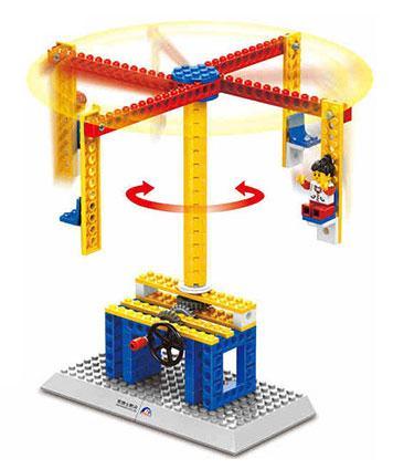 bộ lắp ghép Đu quay ngựa gỗ WANGE 1301, đồ chơi giáo dục STEM cho bé trai và bé gái 6 tuổi, giá rẻ.