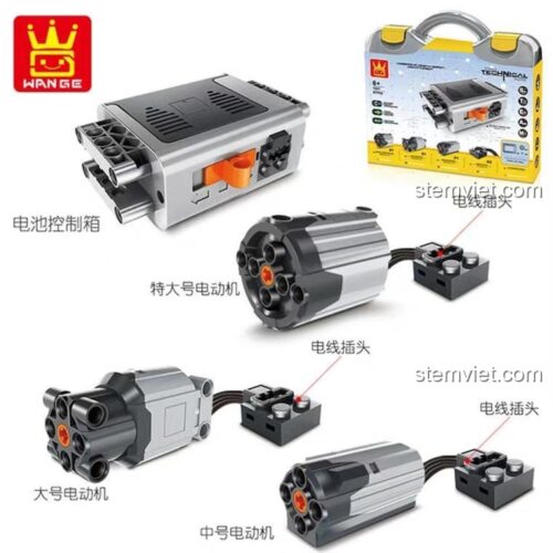 Hộp pin cho đồ chơi lắp ráp WANGE 1501, bộ nâng cấp động cơ giá tốt, tương thích Technic.