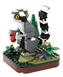 Bộ lắp ghép Mô hình Vượn cáo Đuôi Vòng WANGE 1624 cho bé 6 tuổi, đồ chơi lắp ghép động vật hoang dã giá tốt.