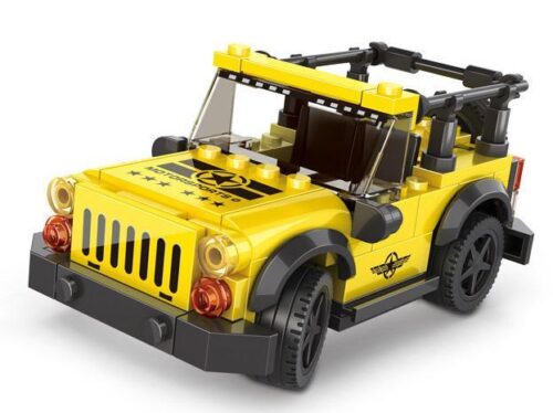 Bộ đồ chơi Xe Jeep Wrangler WANGE 2886 màu vàng, mô hình xe địa hình Jeep chân thực, phù hợp bé trai 6 tuổi, giá tốt.