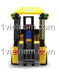 Xe nâng hàng S89 WANGE 2889 nhìn từ phía sau, có đèn hậu màu cam, chi tiết cabin, 94 chi tiết, phù hợp cho bé 6 tuổi