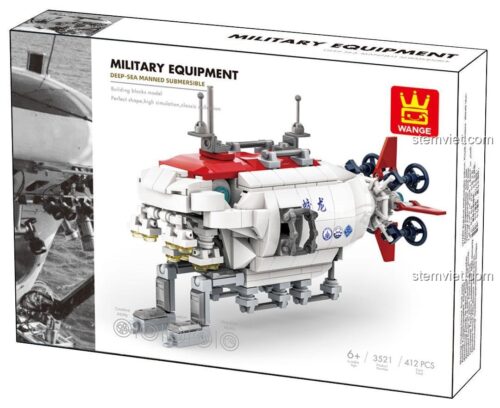 Hộp đồ chơi mô hình WANGE 3521 tàu ngầm Giao Long, món quà ý nghĩa cho bé trai yêu khoa học.