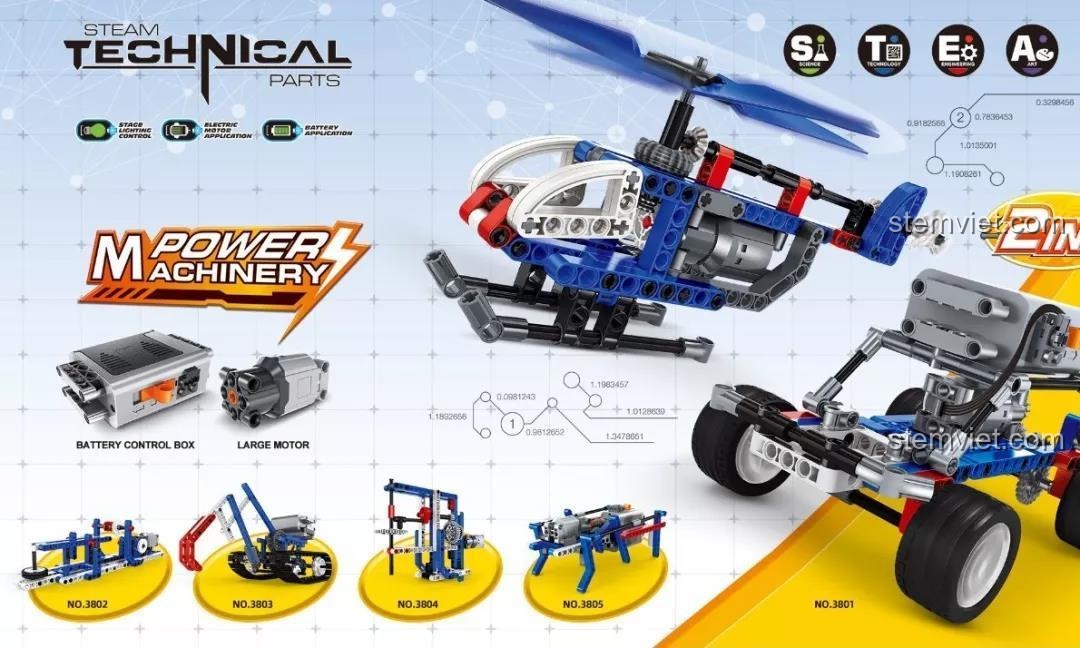 Bộ lắp ráp WANGE 3801 có động cơ và hộp pin, mô hình Trực thăng cơ khí 3801 chất lượng cao.