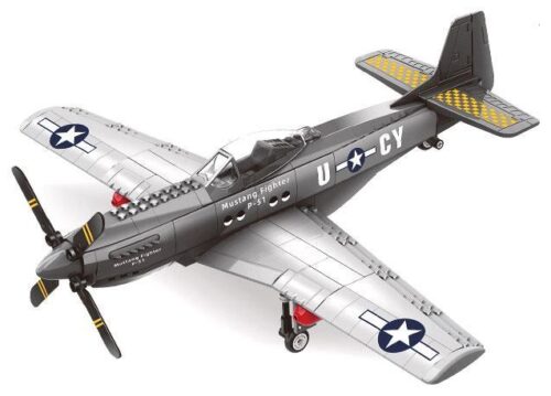 Bộ lắp ghép Máy bay chiến đấu P-51 Mustang WANGE 4006 chất lượng cao, đồ chơi mô hình máy bay quân sự P-51 cho bé trai 6 tuổi giá tốt.