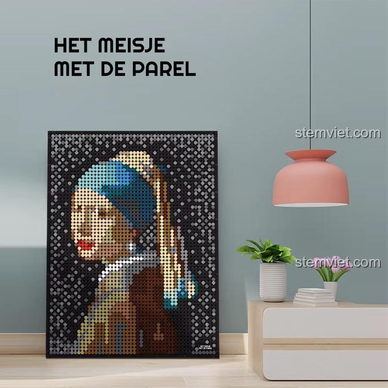 Tranh lắp ghép Thiếu Nữ Đeo Hoa Tai Ngọc Trai WANGE 5120, tác phẩm nghệ thuật trang trí nhà cửa, đồ chơi xếp hình cho mọi lứa tuổi, giá tiết kiệm.