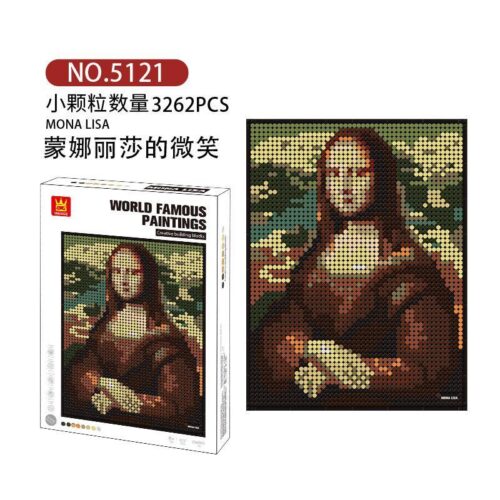 Bộ lắp ghép WANGE 5121 Tranh Mona Lisa Nụ cười bất hủ, đồ chơi xếp hình nghệ thuật cho bé trai bé gái 6 tuổi, giá tốt