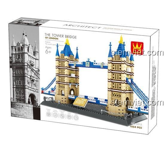 Hộp đồ chơi mô hình WANGE 5215 Cầu Tháp London, bộ xếp hình 1054 chi tiết, quà tặng sáng tạo cho bé.