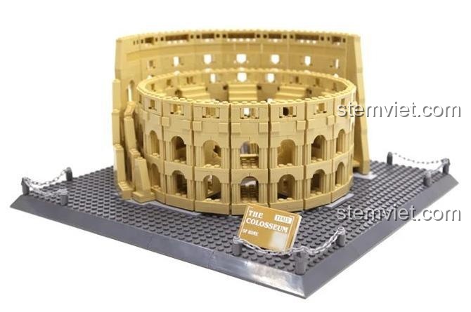 Công trình Colosseum La Mã LIGAO 5225, mô hình kiến trúc tinh xảo, đồ chơi giáo dục cho bé 6 tuổi