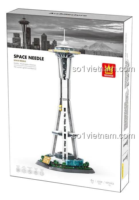 Kiến trúc Tháp Kim Không Gian Ligao Tòa tháp biểu tượng Seattle Dr.Luck 1075 chi tiết chất lượng cao