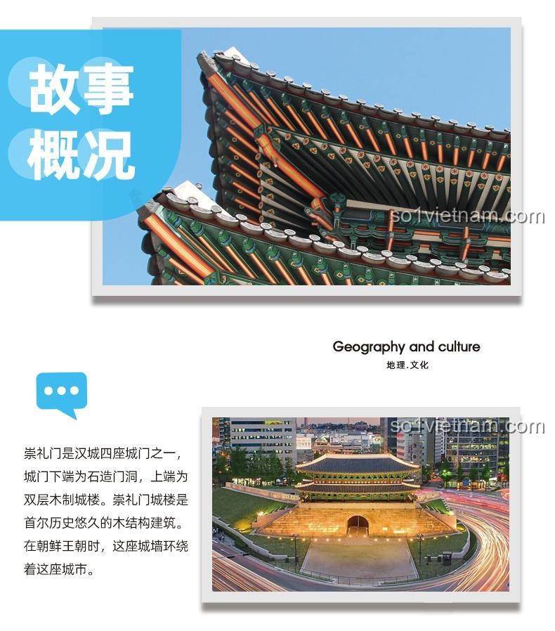 Mô hình Cổng Namdaemun Seoul Hàn Quốc Wange 5240 - Chi tiết