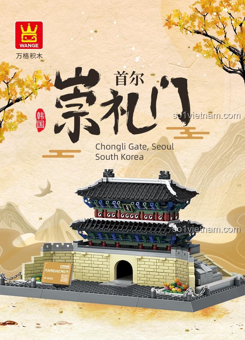 Mô hình Cổng Namdaemun Seoul Hàn Quốc Wange 5240 - Chi tiết