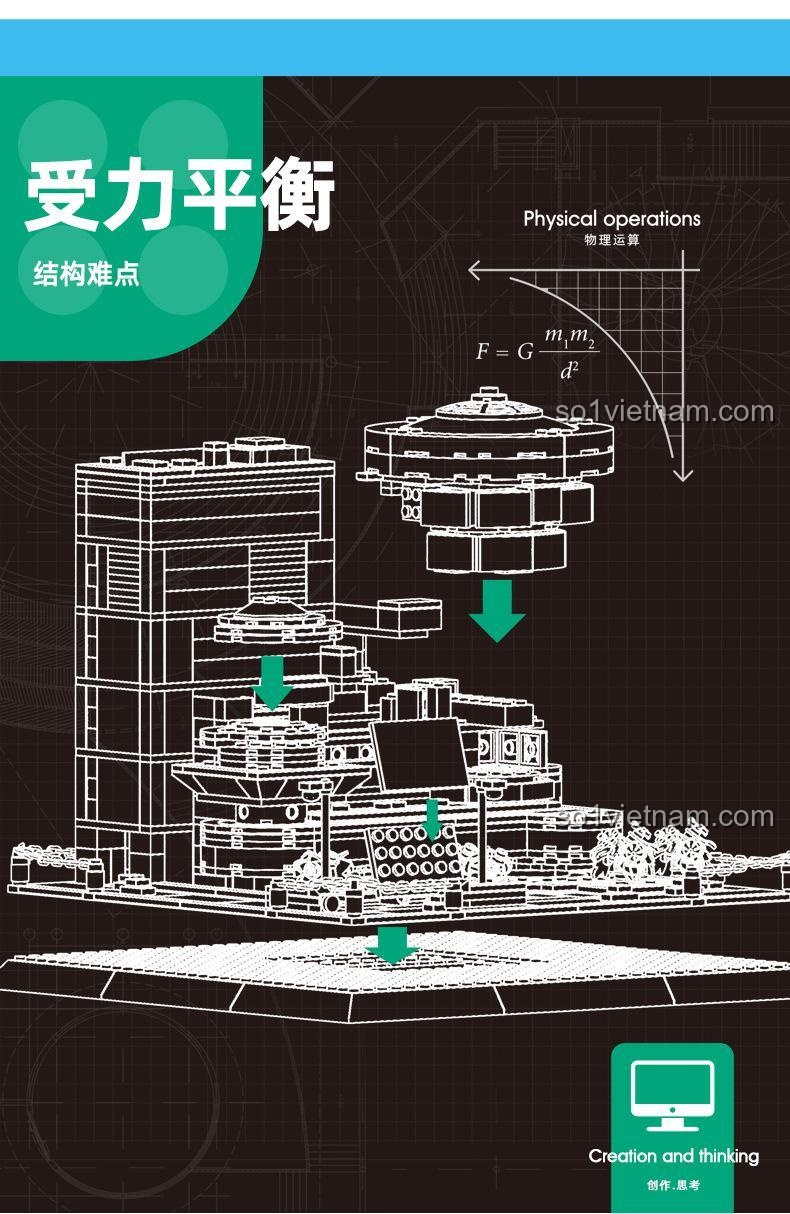 Mô hình Bảo tàng Guggenheim New York WANGE 5242 đặt trong không gian tự nhiên